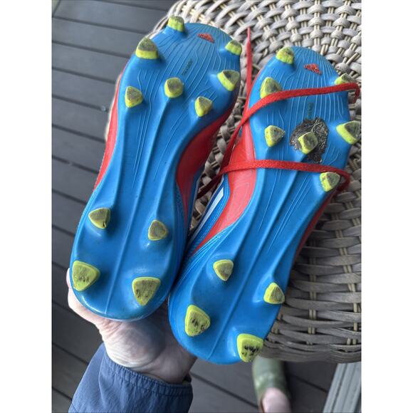 Football Soccer Cleats Adidas Mens F-50 Blue Red Yellow US 8 UK 7.5 FR 41 1/3 main image 11